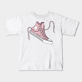 Pale pink high tops Kids T-Shirt